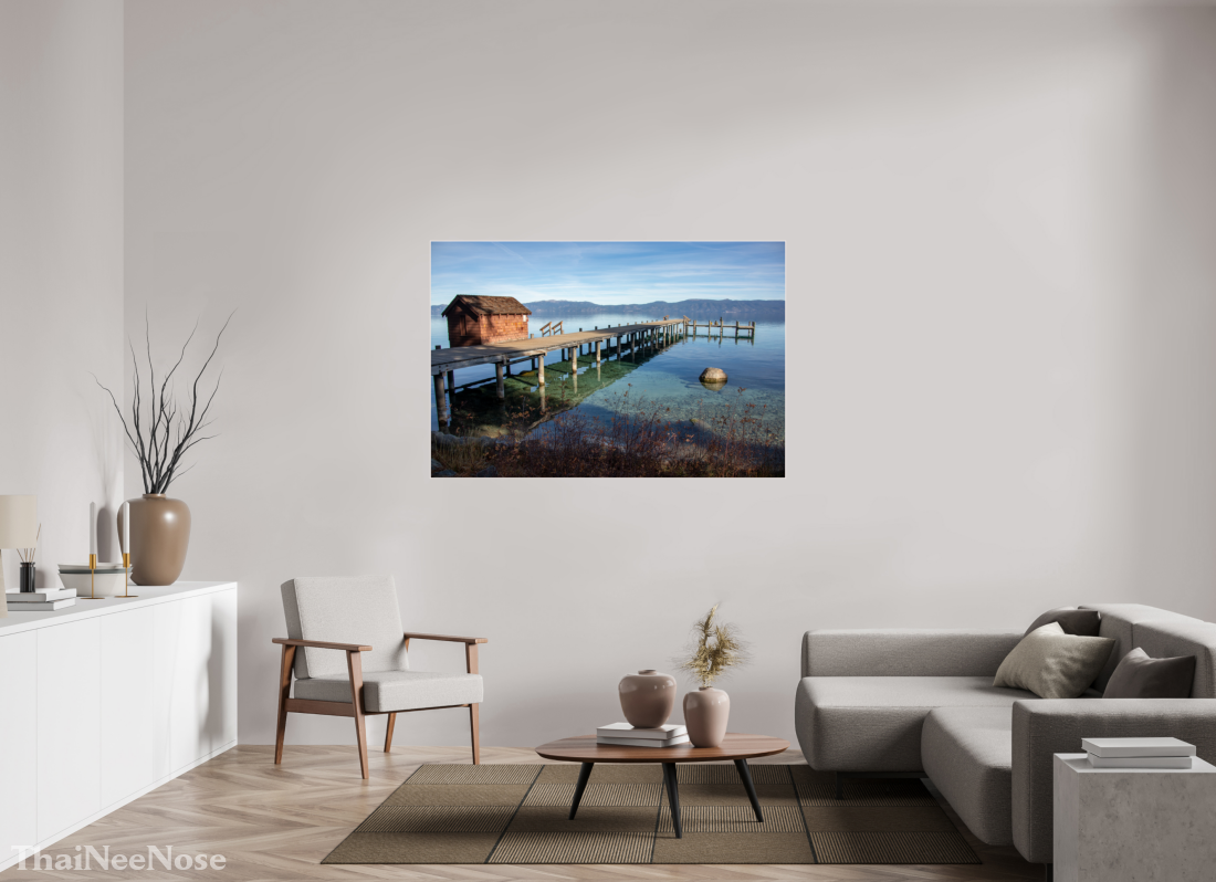 60 x 40″, Solid Wood Artbox Lake Tahoe on the West Side