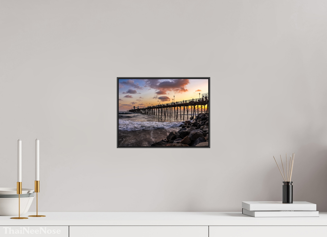 12 x 9″, Aluminium Flame under Acrylic Glass The Oceanside Pier