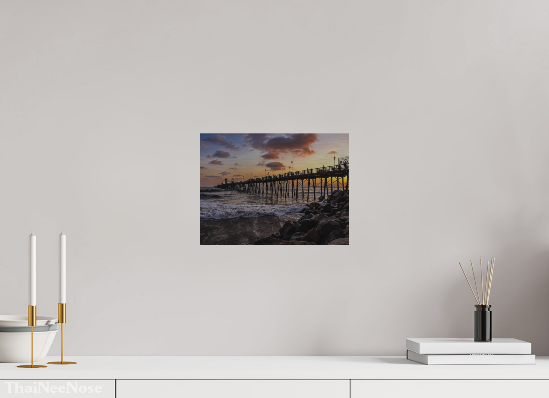 12 x 9″, Direct Print on Brushed Aluminum The Oceanside Pier