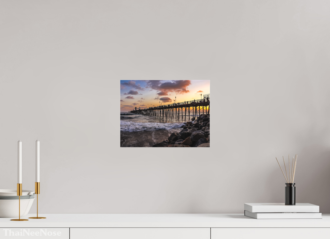 12 x 9″, Fine Art Pigment under Acrylic Glass The Oceanside Pier