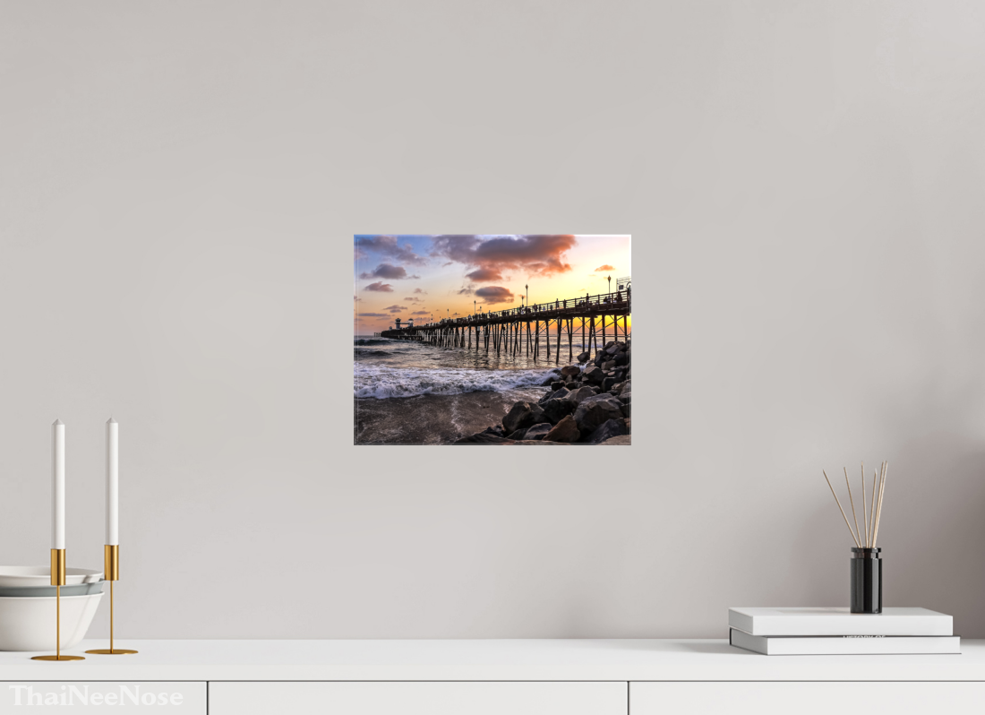12 x 9″, Glossy Canvas on Stretcher Frame The Oceanside Pier