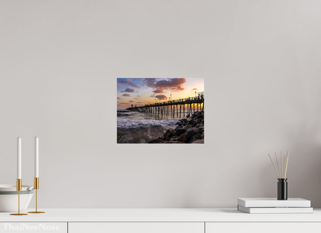 12 x 9″, Metal on Aluminum Backing The Oceanside Pier