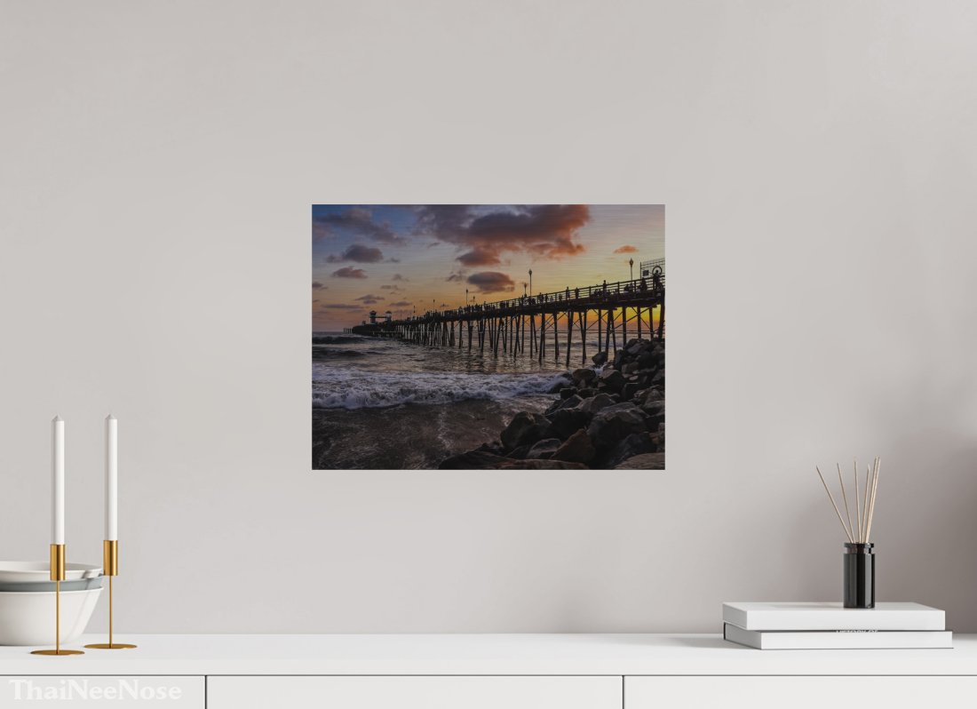 16 x 12″, Direct Print on Brushed Aluminum The Oceanside Pier
