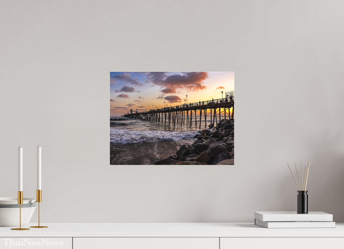 16 x 12″, Photo Print Under Matte Acrylic Glass The Oceanside Pier