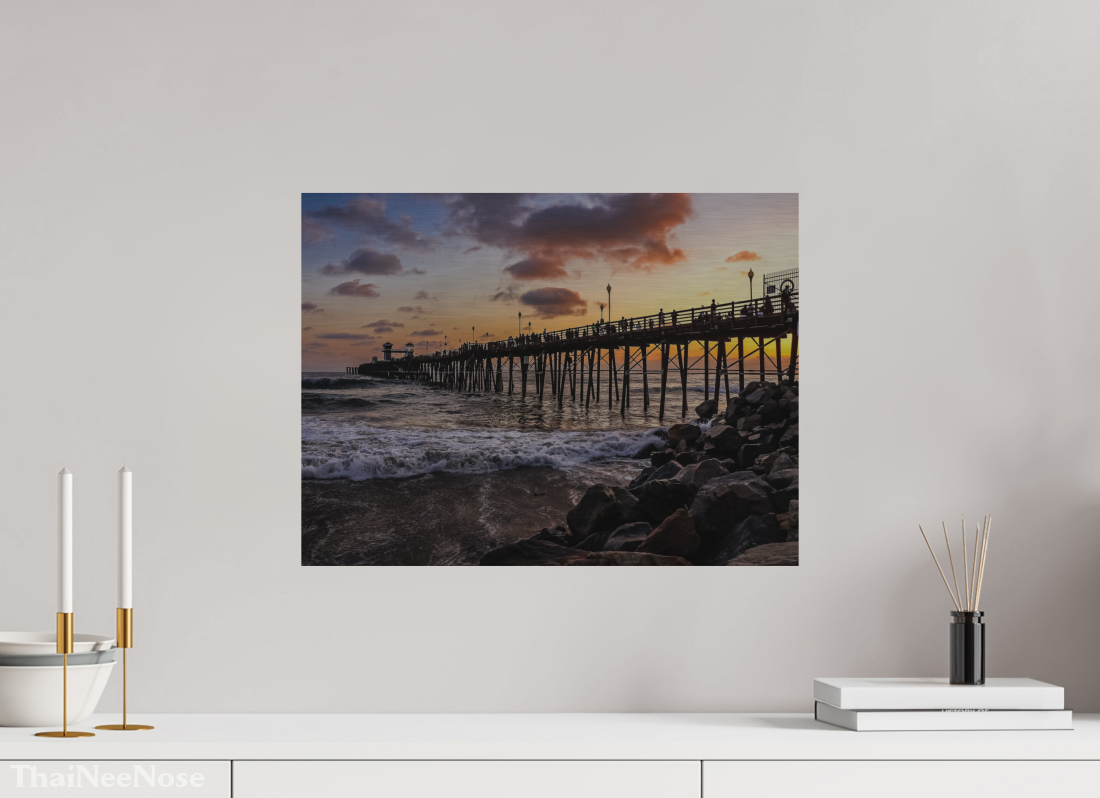 20 x 15″, Direct Print on Brushed Aluminum The Oceanside Pier