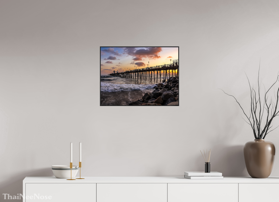 24 x 18″, Aluminium Flame under Acrylic Glass The Oceanside Pier