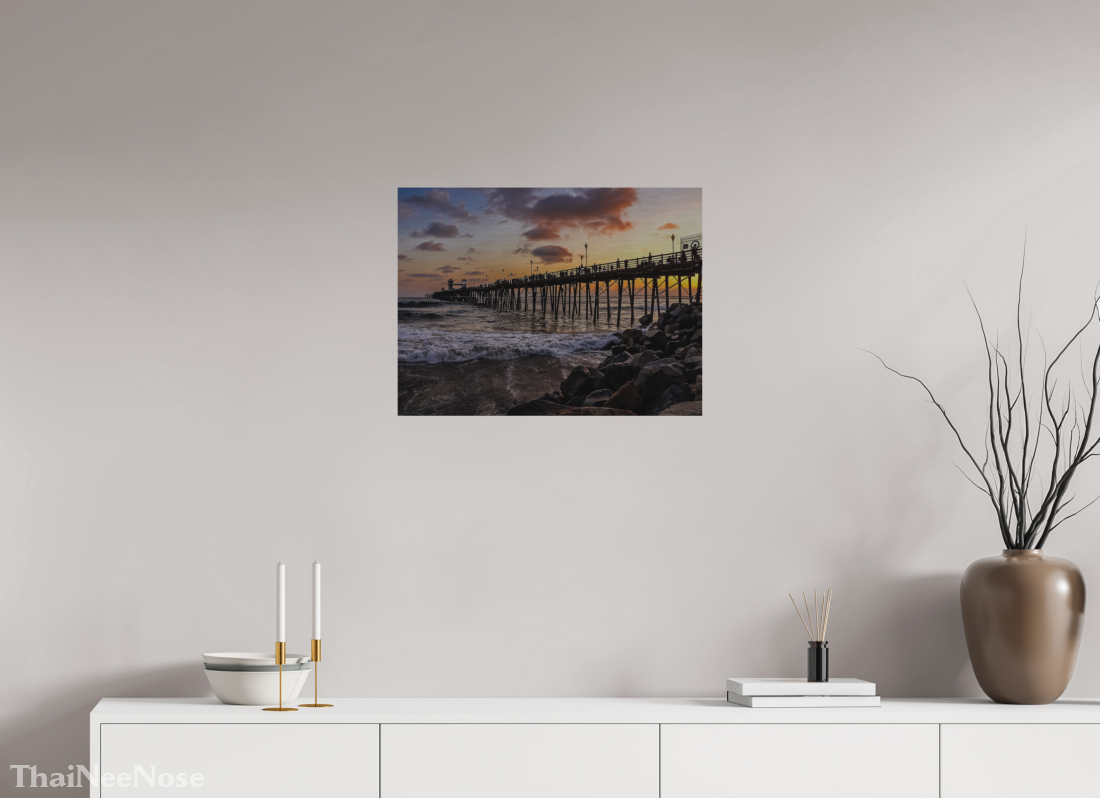24 x 18″, Direct Print on Brushed Aluminum The Oceanside Pier