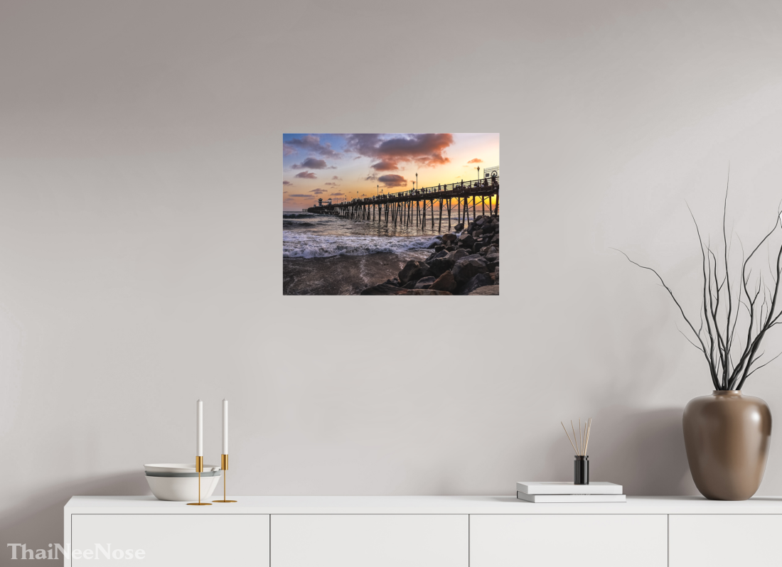 24 x 18″, Photo Print Under Matte Acrylic Glass The Oceanside Pier