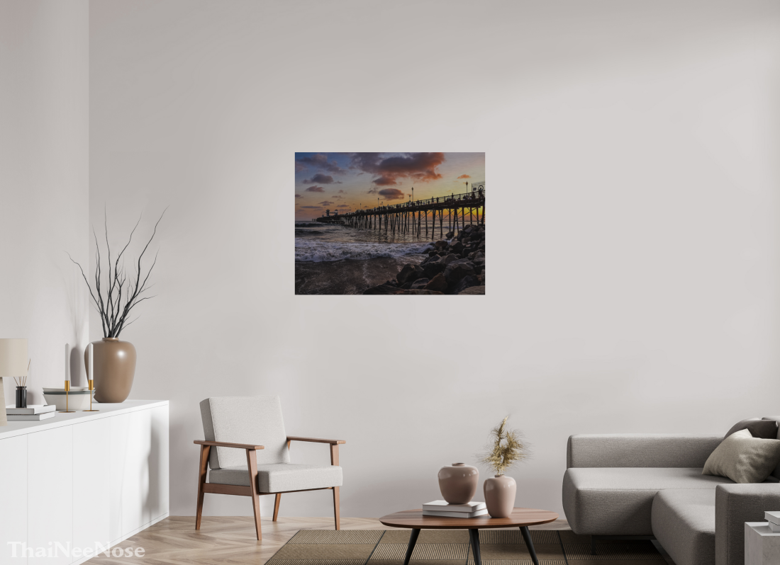 40 x 30″, Direct Print on Brushed Aluminum The Oceanside Pier