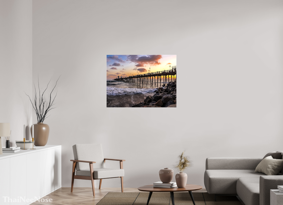 40 x 30″, Glossy Canvas on Stretcher Frame The Oceanside Pier