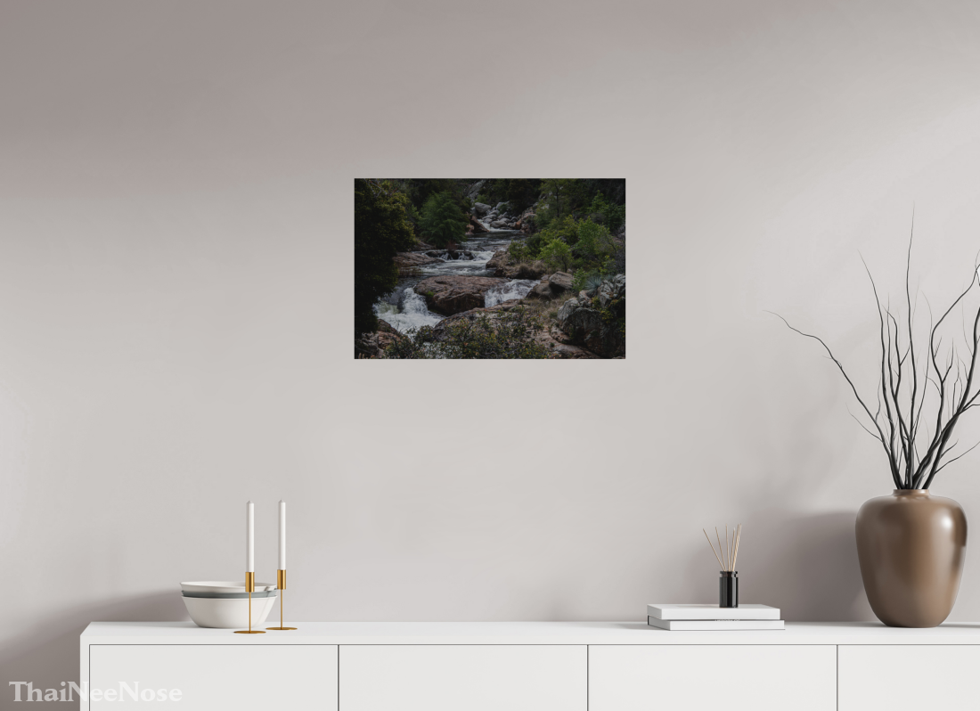 24 x 16″, Direct Print on Brushed Aluminum Three Rivers Gateway to Sequoia National Park