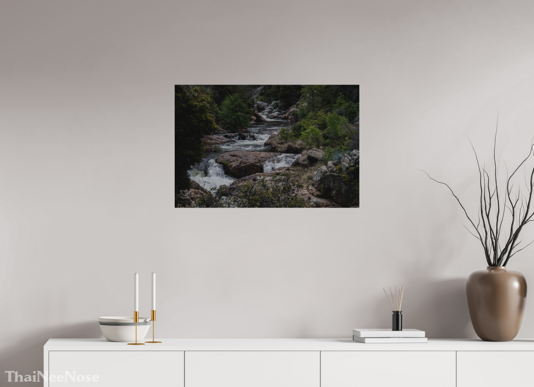 30 x 20″, Direct Print on Brushed Aluminum Three Rivers Gateway to Sequoia National Park