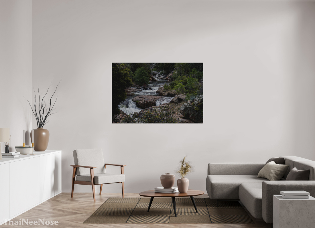 60 x 40″, Direct Print on Brushed Aluminum Three Rivers Gateway to Sequoia National Park