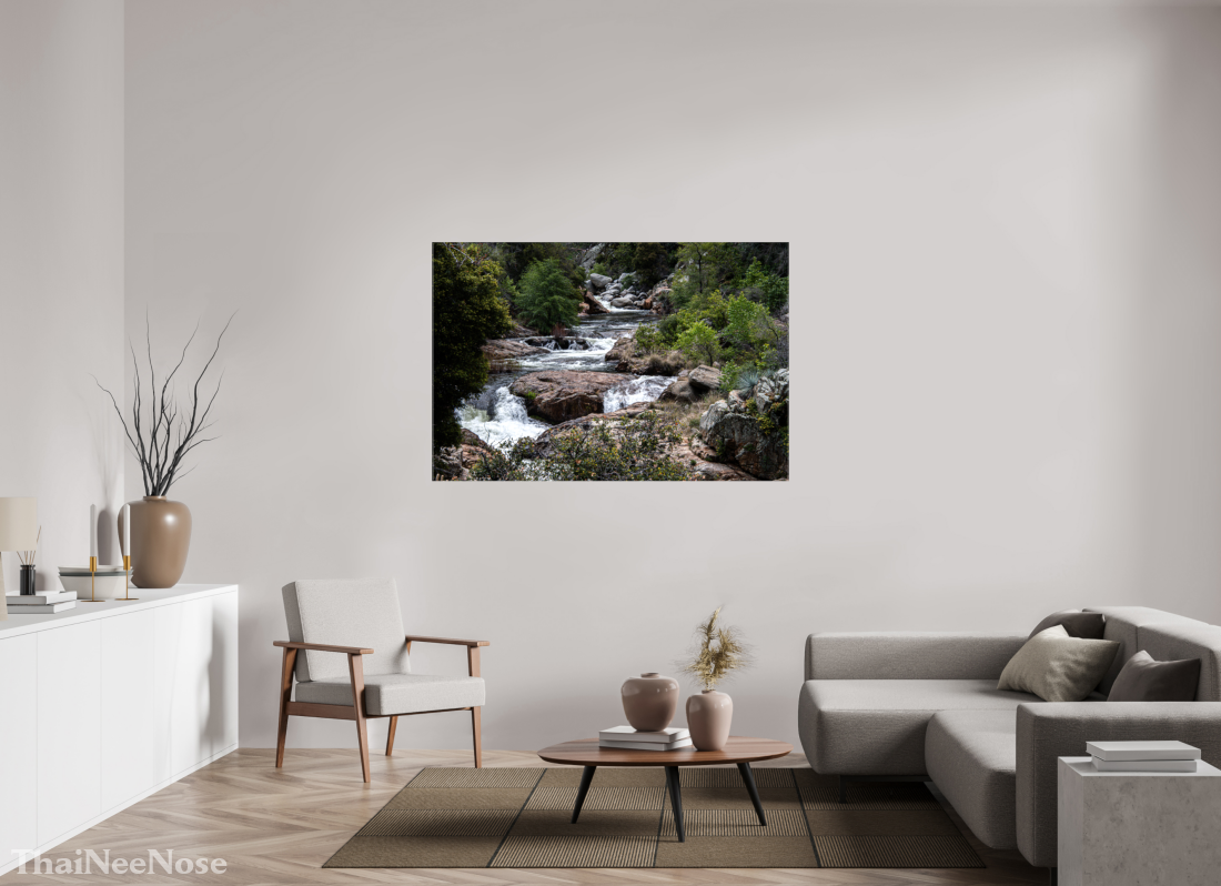 60 x 40″, Glossy Canvas on Stretcher Frame Three Rivers Gateway to Sequoia National Park